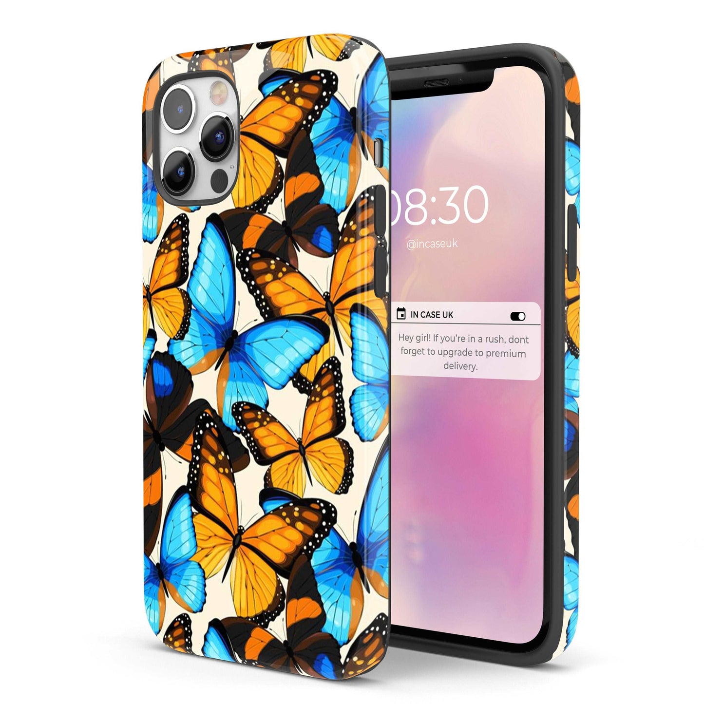 Blue & Yellow Flutter - Tough iPhone Case