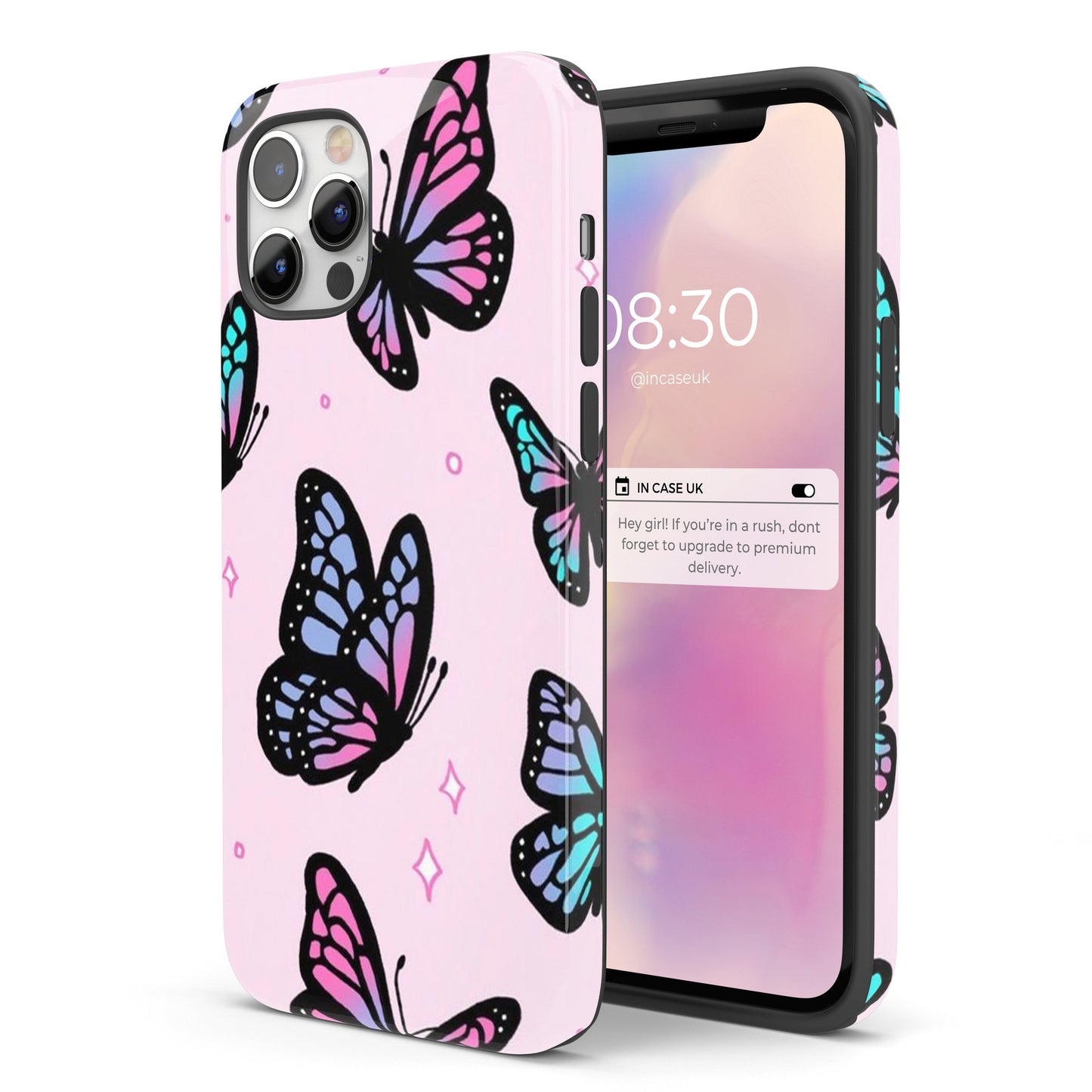 Pink Butterfly - Tough iPhone Case