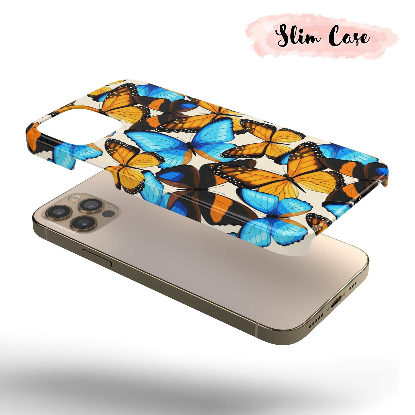 Blue & Yellow Flutter - Tough iPhone Case