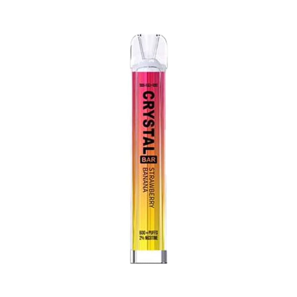 Crystal Bar 600 Puffs Strawberry Banana Disposable Vape