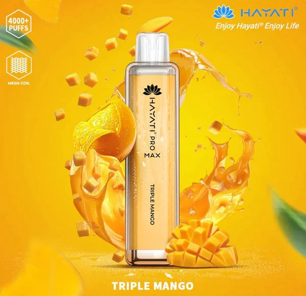 Hayati Pro Max 4000 Puffs Disposable Vape Zero Nicotine Box of 10