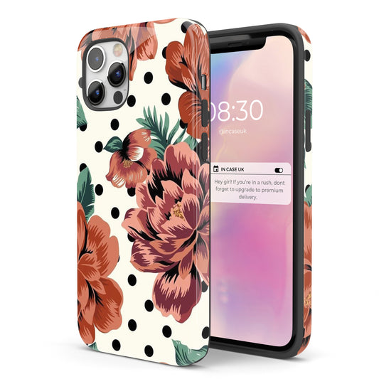 Polka Dot Rose  - Tough iPhone Case