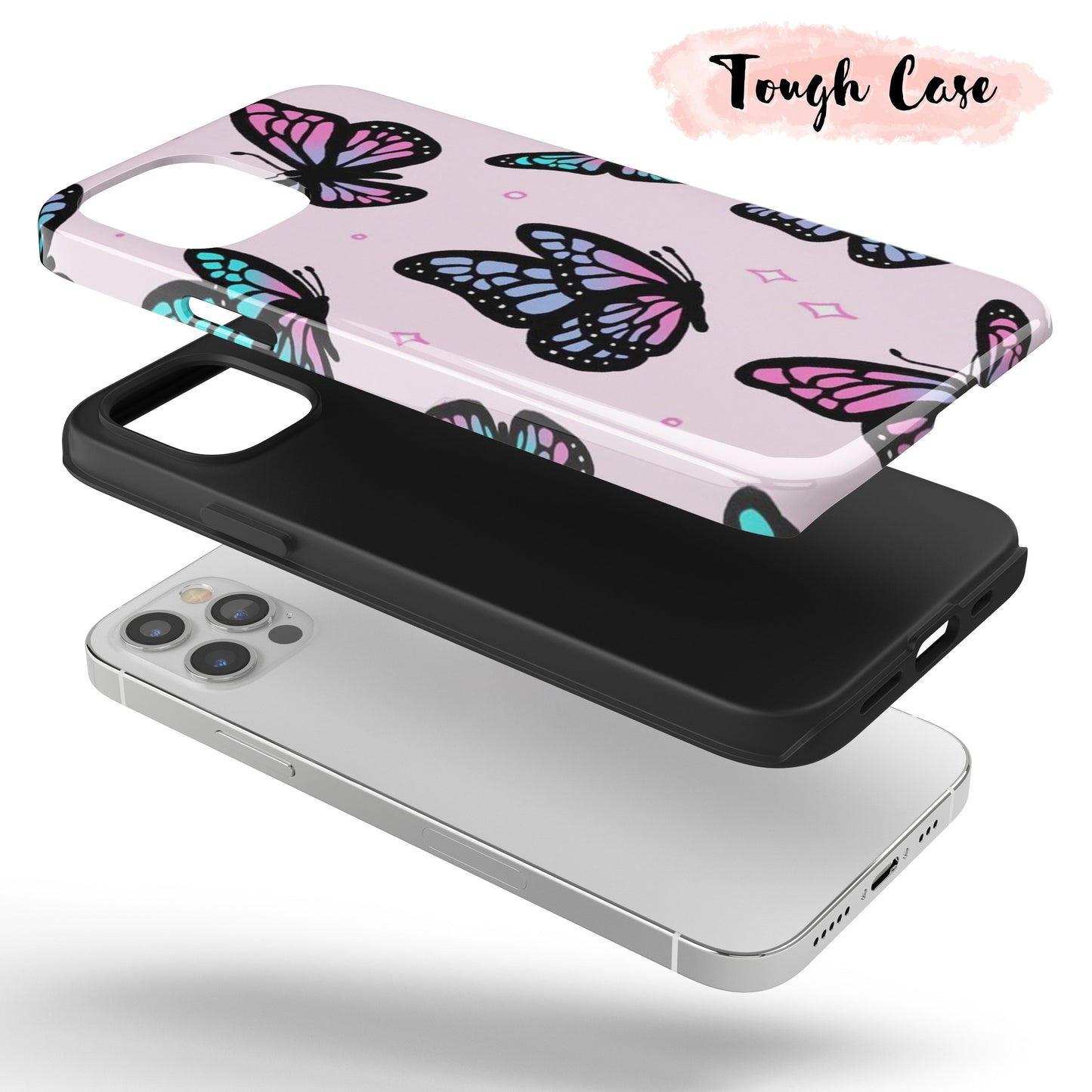 Pink Butterfly  - Tough iPhone Case