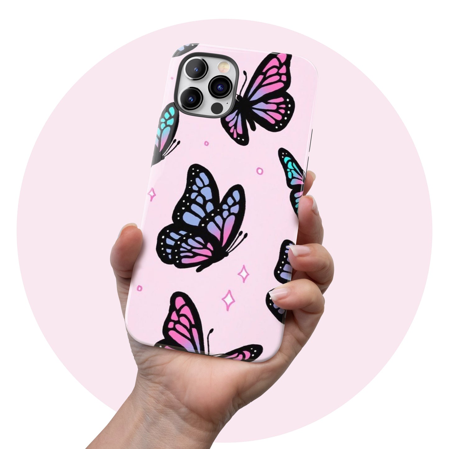 Pink Butterfly  - Tough iPhone Case
