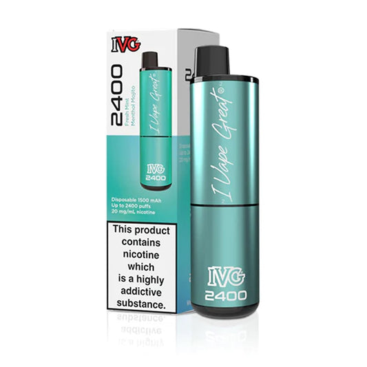 IVG Fresh Mint Menthol Mojito 2400 Puffs Disposable Vape