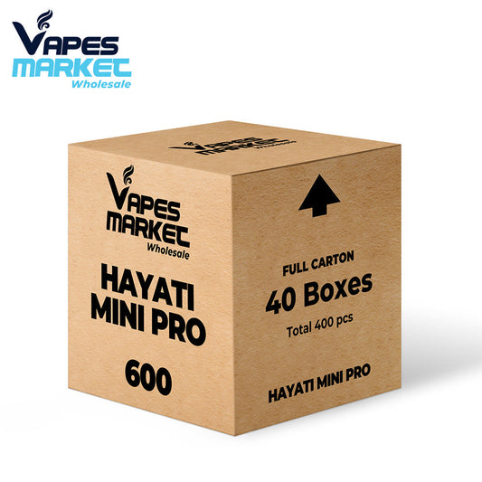 Hayati Mini Pro 600 Disposable Vape - Full Carton (40 Boxes Mixed Flavours)