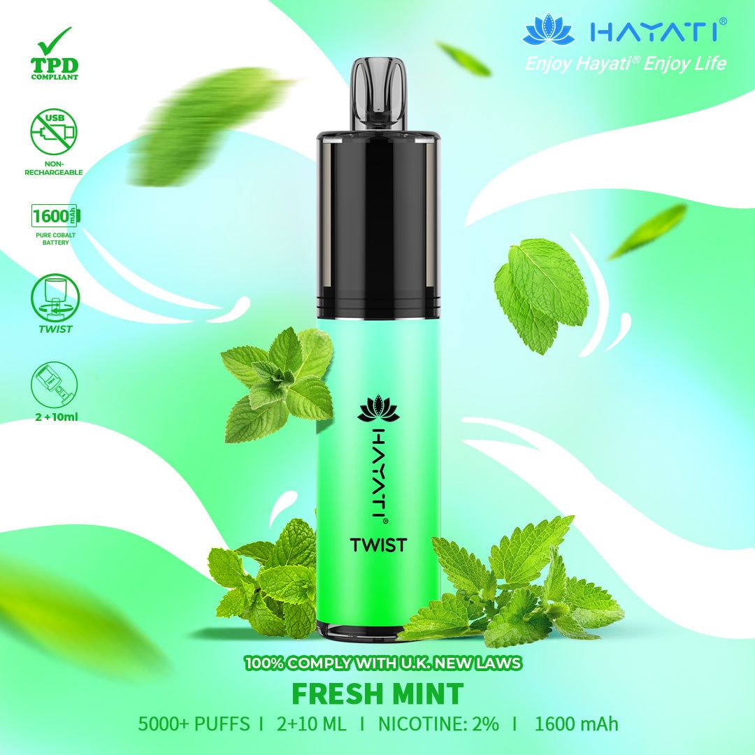 Hayati Twist 5000 Puffs Disposable Vape Pod Kit (Box of 5)