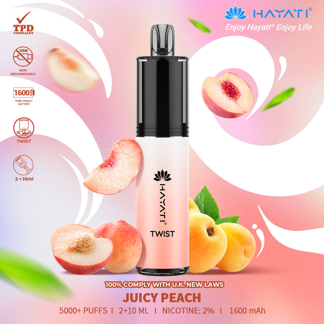 Hayati Twist 5000 Puffs Disposable Vape Pod Kit (Box of 5)