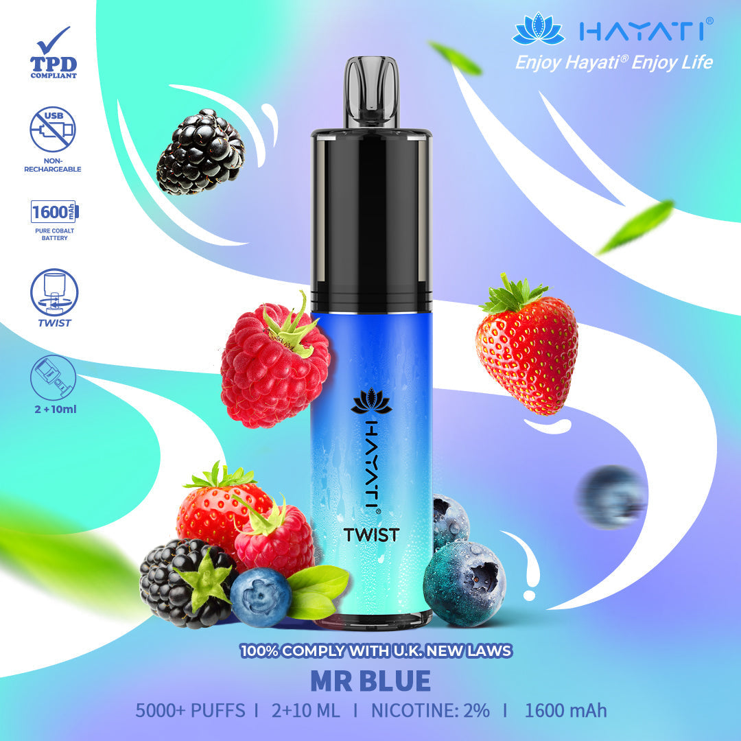 Hayati Twist 5000 Puffs Disposable Vape Pod Kit (Box of 5)
