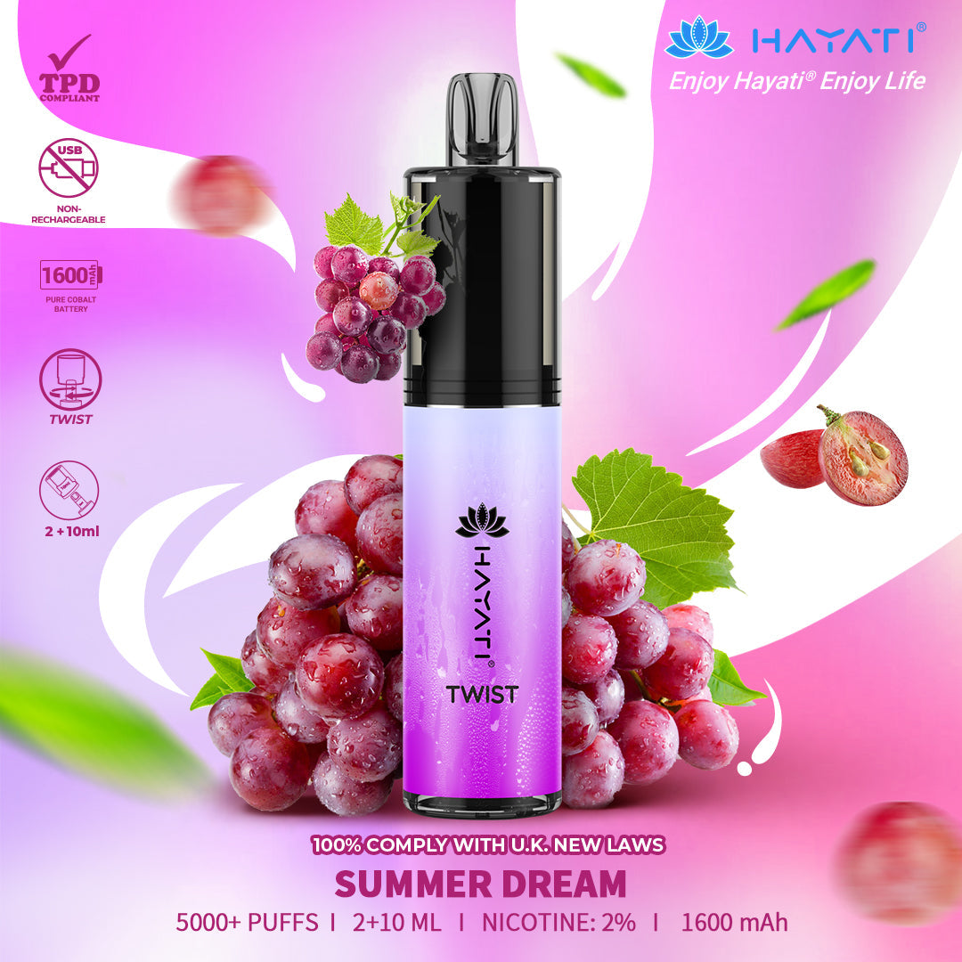 Hayati Twist 5000 Puffs Disposable Vape Pod Kit (Box of 5)
