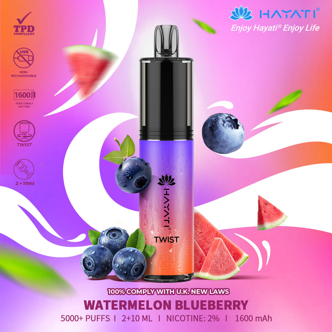 Hayati Twist 5000 Puffs Disposable Vape Pod Kit (Box of 5)