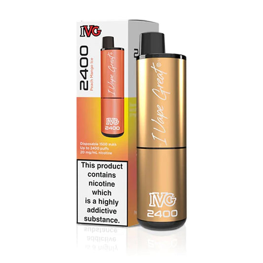IVG Peach Mango Ice 2400 Puffs Disposable Vape