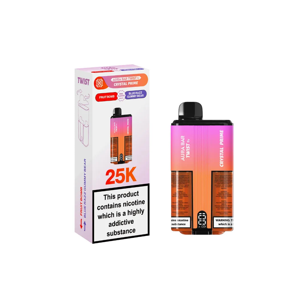 Box of 5 Crystal Prime Twist 25000 Puffs Vape