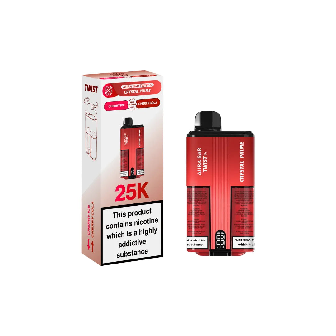 Box of 5 Crystal Prime Twist 25000 Puffs Vape