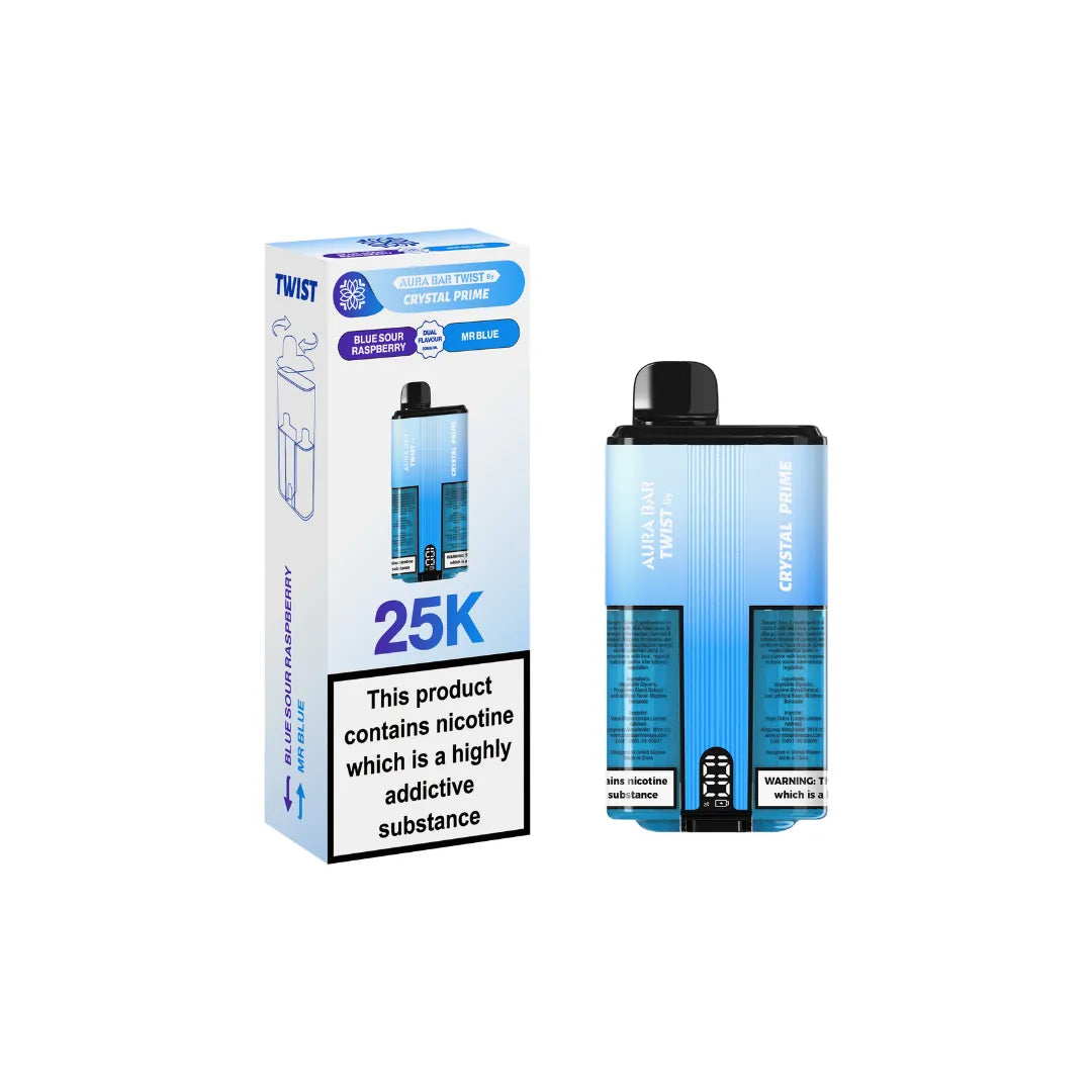Box of 5 Crystal Prime Twist 25000 Puffs Vape