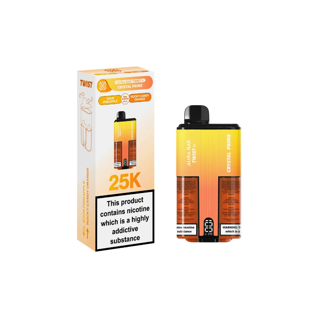 Box of 5 Crystal Prime Twist 25000 Puffs Vape
