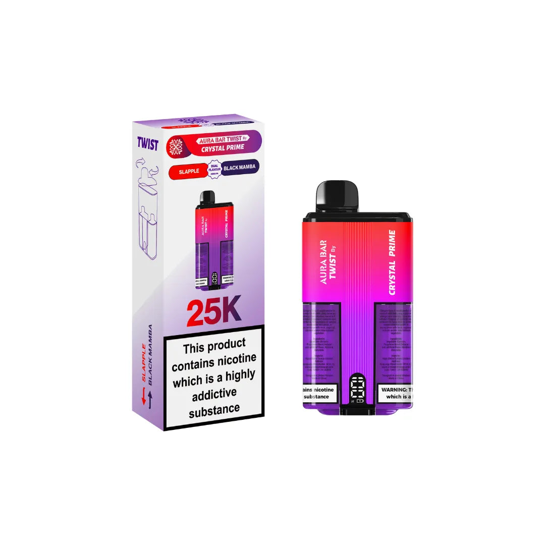 Box of 5 Crystal Prime Twist 25000 Puffs Vape