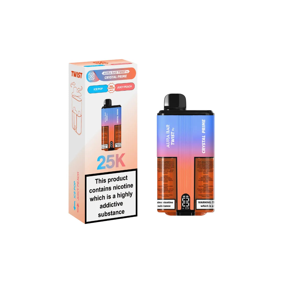 Box of 5 Crystal Prime Twist 25000 Puffs Vape