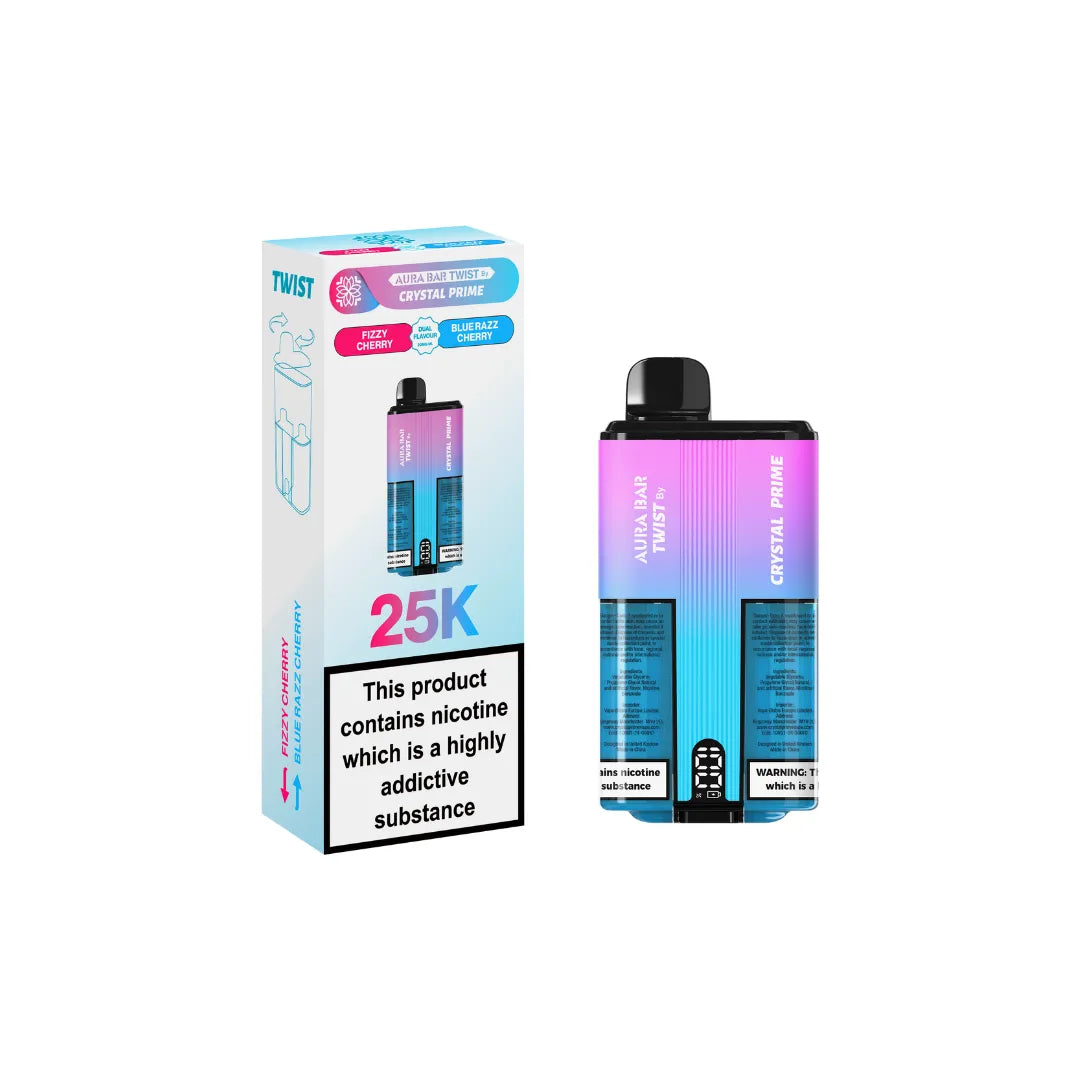 Box of 5 Crystal Prime Twist 25000 Puffs Vape