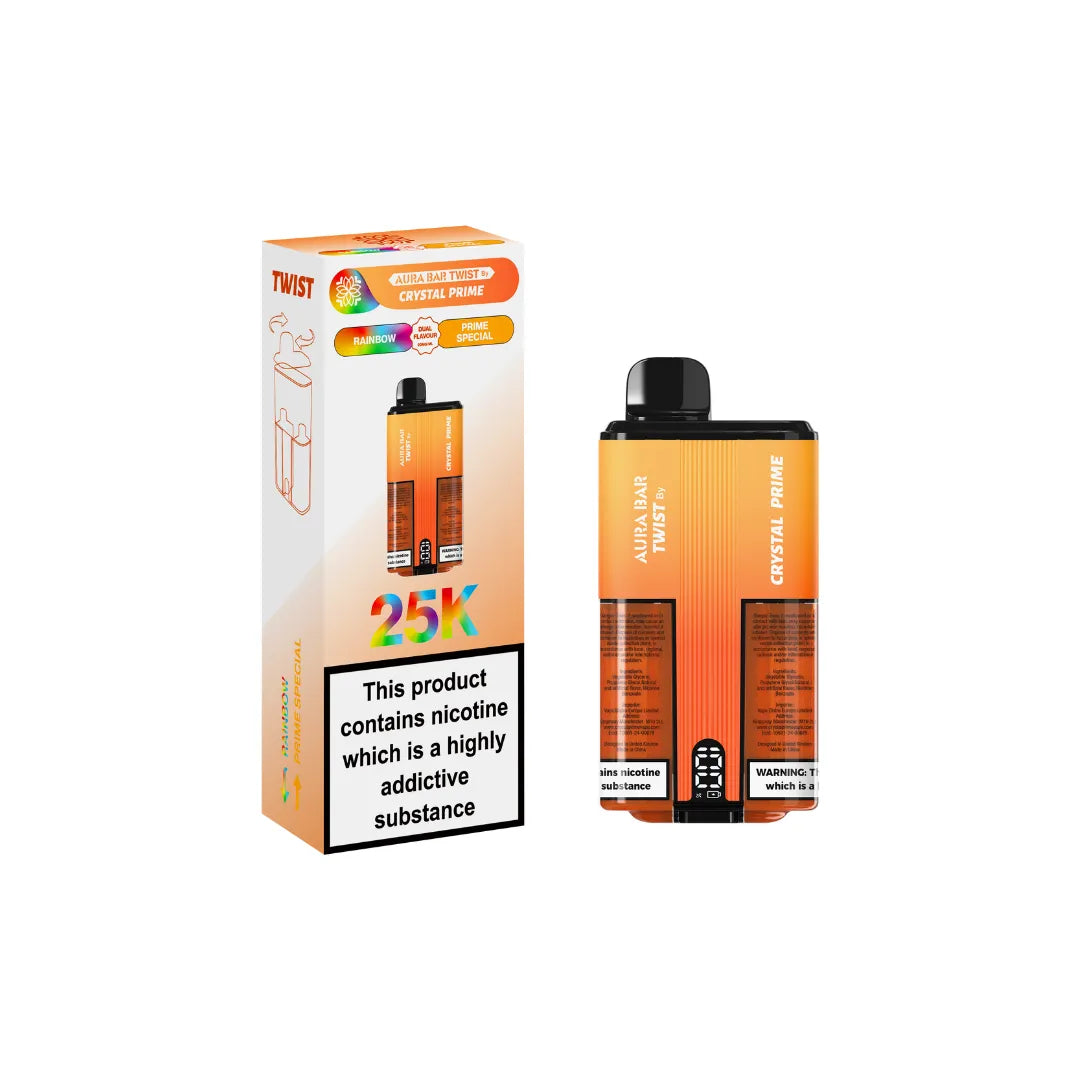 Box of 5 Crystal Prime Twist 25000 Puffs Vape