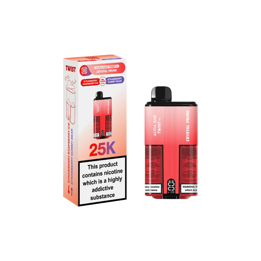 Box of 5 Crystal Prime Twist 25000 Puffs Vape